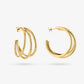 Triple hoop thin 40mm goudkleurig