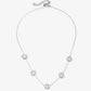 Ketting kleine bloemetjes zilverkleurig