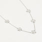 Ketting kleine bloemetjes zilverkleurig