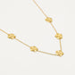 Ketting kleine bloemetjes goudkleurig
