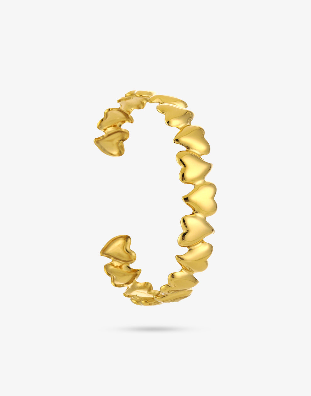 Bangle hartjes patroon goudkleurig