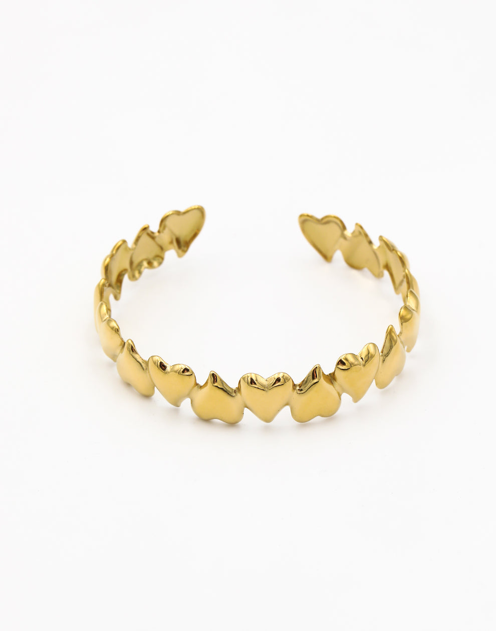 Bangle hartjes patroon goudkleurig