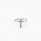 Ring met kruis strass zilverkleurig