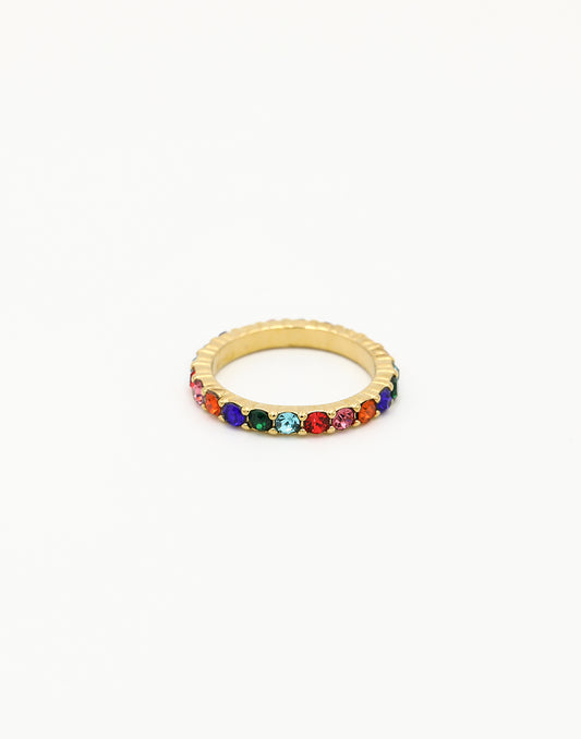 Ring rainbow goudkleurig