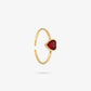 Ring met hartje rood