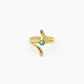 Dubbele ring elegant met steen turquoise