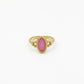 Vintage ring met ovale steen roze