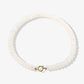 Kralenketting ovaal met slotje beige