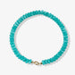 Kralenketting ovaal met slotje blauw