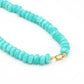 Kralenketting ovaal met slotje blauw