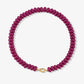 Oval bead necklace with purple clasp