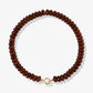 Kralenketting ovaal met slotje bruin