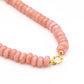 Kralenketting ovaal met slotje roze