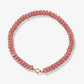 Kralenketting ovaal met slotje roze