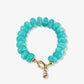 Kralenarmband ovaal met slotje blauw