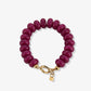 Kralenarmband ovaal met slotje paars