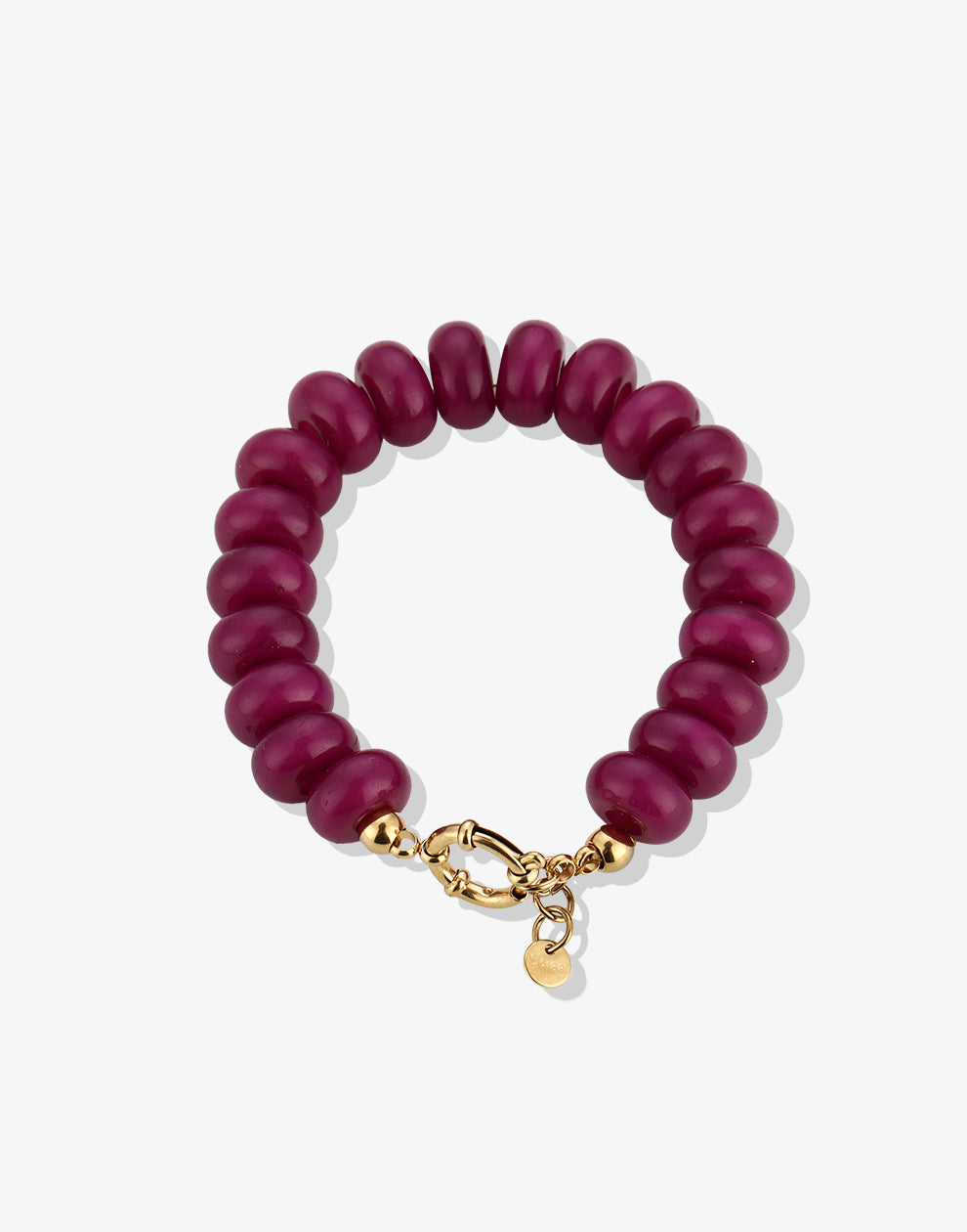 Kralenarmband ovaal met slotje paars