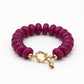 Kralenarmband ovaal met slotje paars