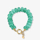 Kralenarmband ovaal met slotje groen