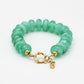 Kralenarmband ovaal met slotje groen