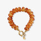 Kralenarmband ovaal met slotje khaki