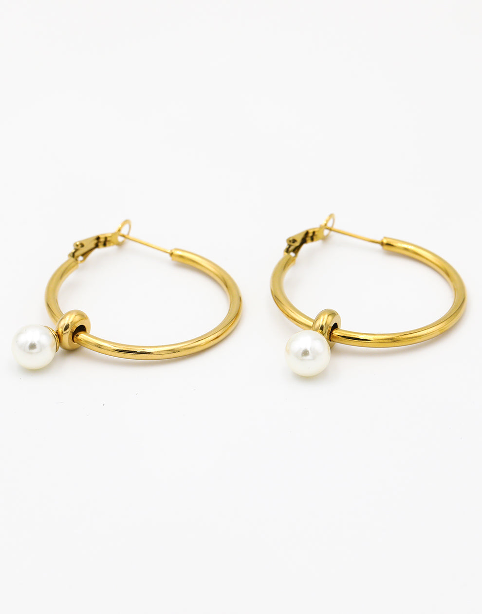 Hoops met parel 45mm