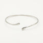 Fijne bangle teardrops zilverkleurig