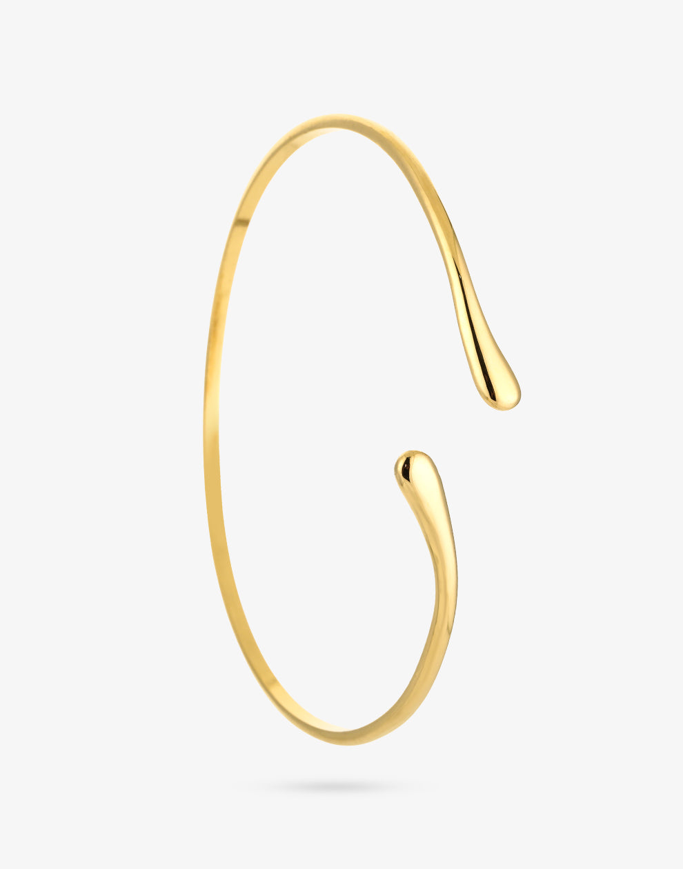Fijne bangle teardrops goudkleurig