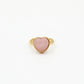 Ring vintage hart met steen rose