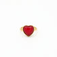 Ring vintage hart met steen red agate