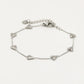 Armband meerdere hartjes zilverkleurig