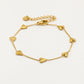 Armband meerdere hartjes goudkleurig