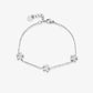 Armband kleine bloemetjes zilverkleurig