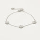Armband kleine bloemetjes zilverkleurig