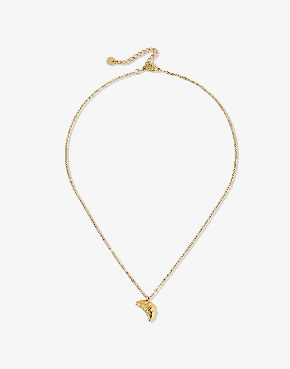 Ketting croissant goudkleurig