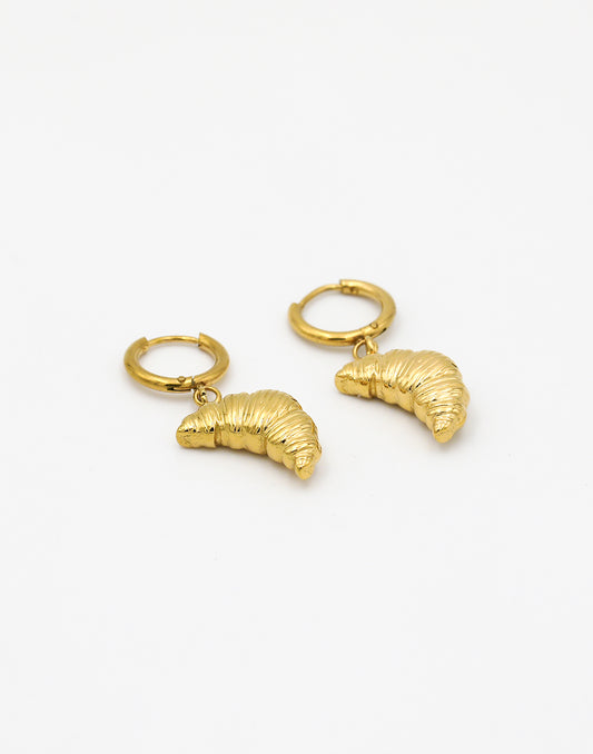Oorringen croissant goudkleurig