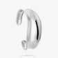 Bangle asymmetrisch gebogen zilverkleurig