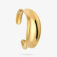 Bangle asymmetrisch gebogen goudkleurig