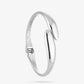 Bangle teardrop zilverkleurig