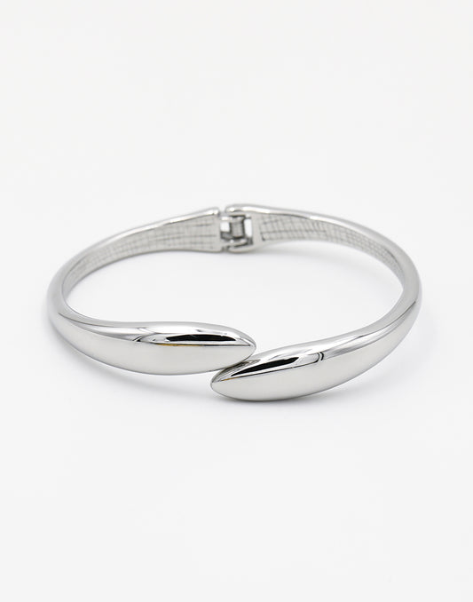 Bangle teardrop zilverkleurig