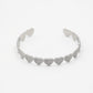 Bangle hart motief zilverkleurig