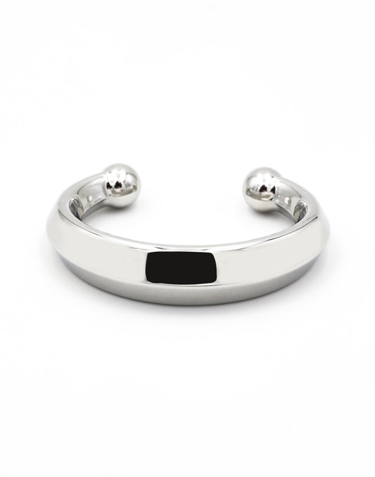 Basic bangle bolletje zilverkleurig