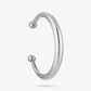 Basic bangle ovaal bolletje zilverkleurig
