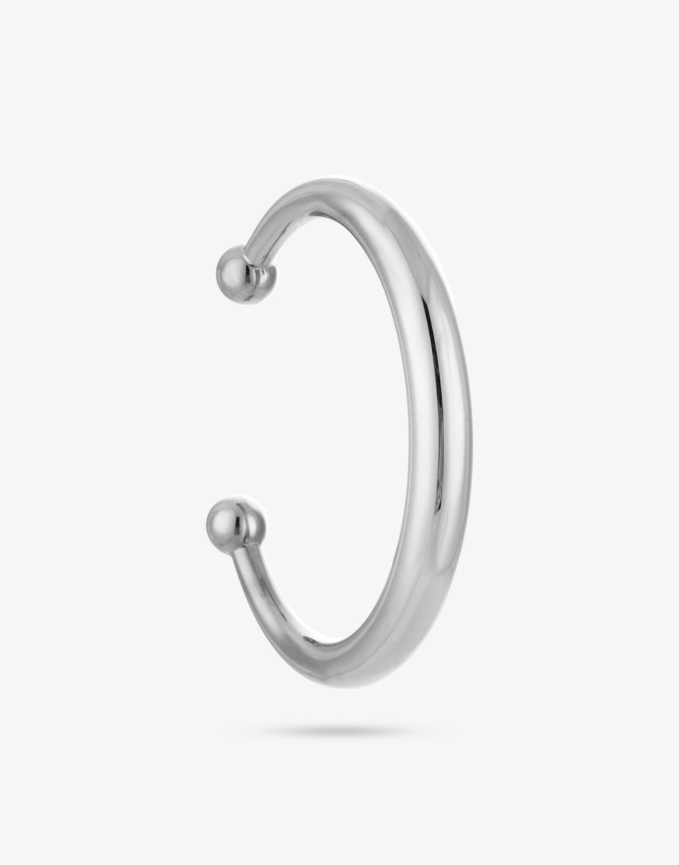 Basic bangle ovaal bolletje zilverkleurig