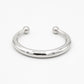 Basic bangle ovaal bolletje zilverkleurig