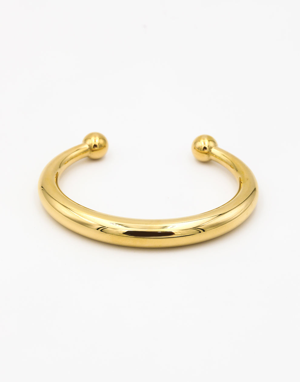 Basic bangle ovaal bolletje goudkleurig