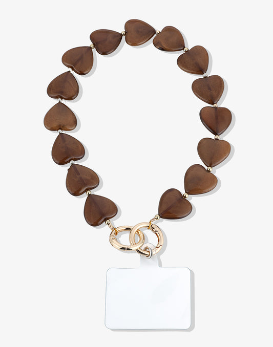 Herzen aus Telefonkabeln mit Tigerperlen