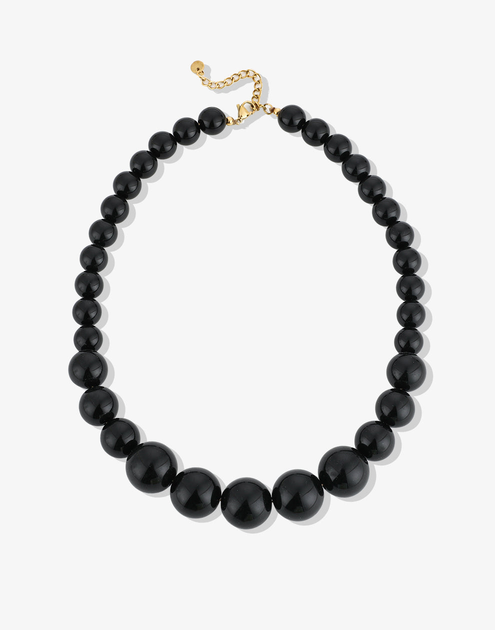 Kralenketting met verschillende groottes zwart