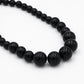 Kralenketting met verschillende groottes zwart