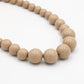 Kralenketting met verschillende groottes beige
